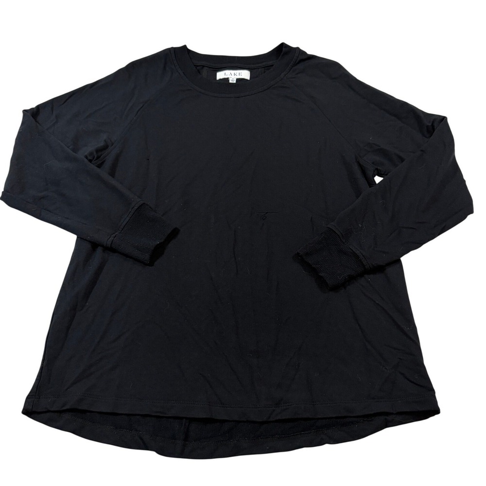 LAKE Pajamas‎ Womens Small Black Long Sleeve Raglan Crewneck Loungewear Top